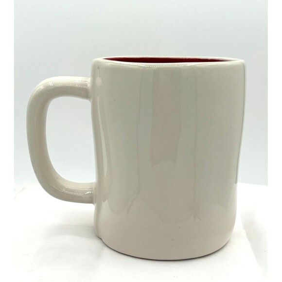 Rae Dunn LOVE Mug Ivory Hearts Valentines Love Artisan Collection Red Glazed New - Picture 3 of 14